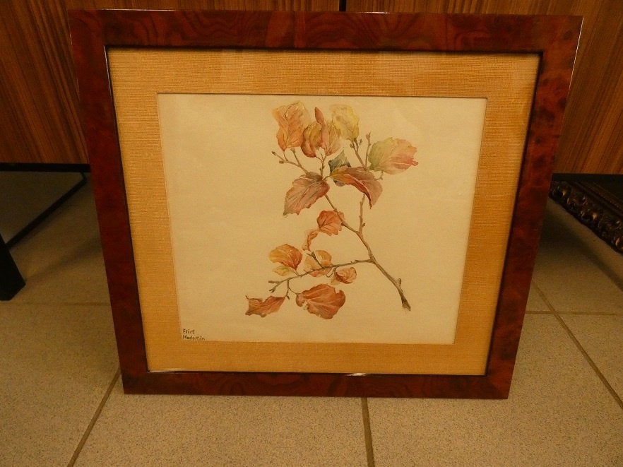 aquarel en tekening "takje".gesigneerd, Ophalen of Verzenden, Tekening