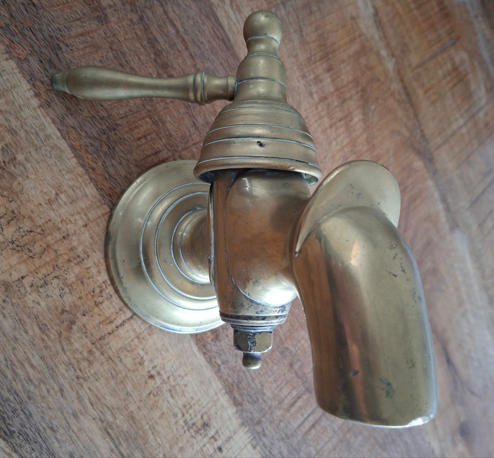 Antieke Koperen Kraan - Vintage Stijl, Ophalen of Verzenden, Koper