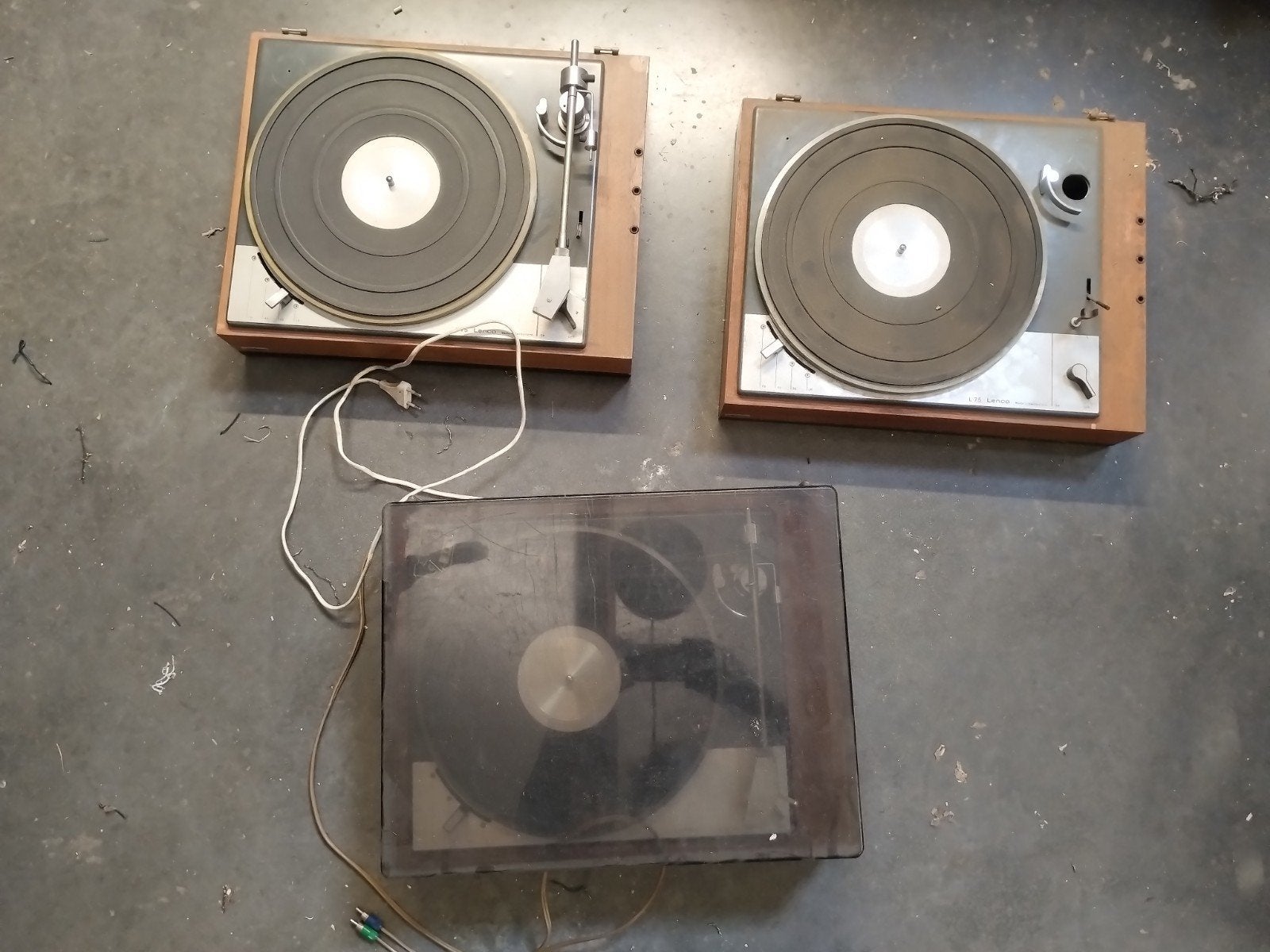 Drie Lenco L75 platenspelers, Audio, Tv en Foto, Ophalen, Niet werkend, Platenspeler, Overige merken