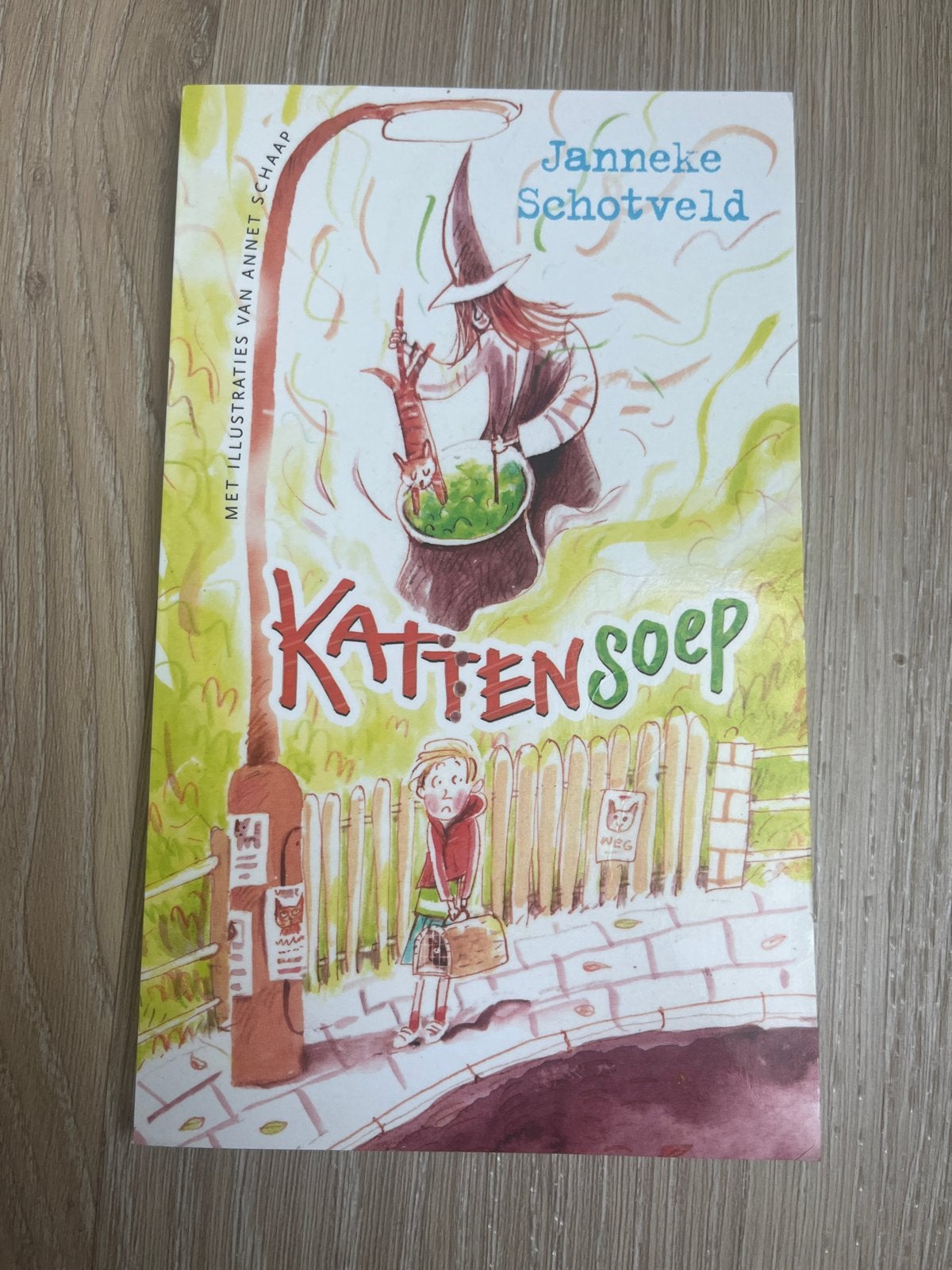 Kattensoep - Janneke Schotveld (Kinderboek), Ophalen of Verzenden, Zo goed als nieuw, Fictie algemeen