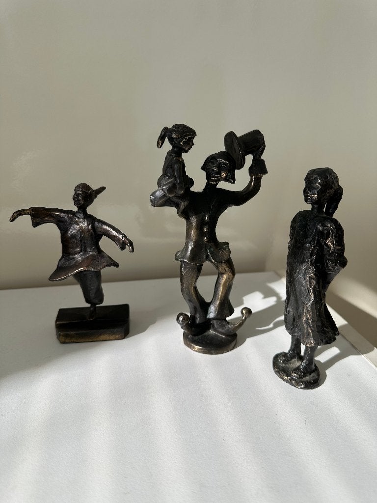 bronzen beeldjes Corry Ammerlaan, Verzamelen, Beelden en Beeldjes, Ophalen, Gebruikt, Mens