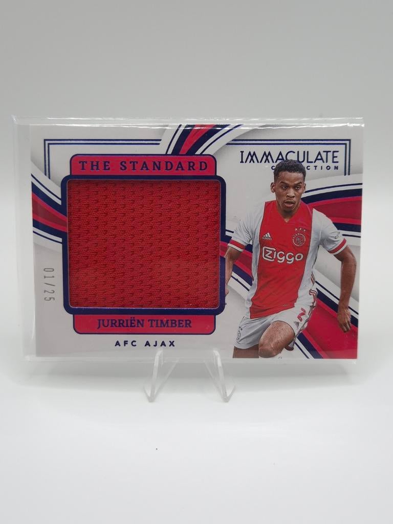 Jurriën Timber Panini Immaculate Match Worn Patch 01/25, Verzamelen, Sportartikelen en Voetbal, Ophalen of Verzenden