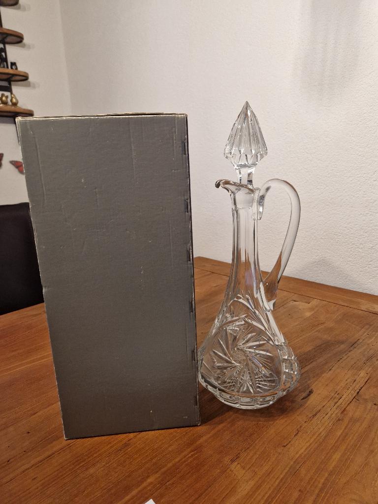 vintage kristallen karaf in doos merk bohemia, Ophalen of Verzenden