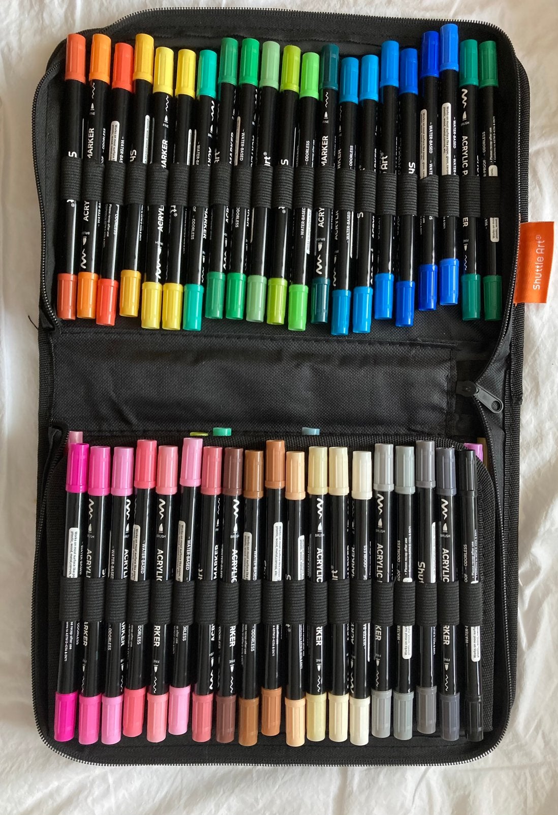 SHUTTLE ART acrylstiften 80 stuks ZGAN dubbele punt, Ophalen of Verzenden, Zo goed als nieuw, Potlood of Stift
