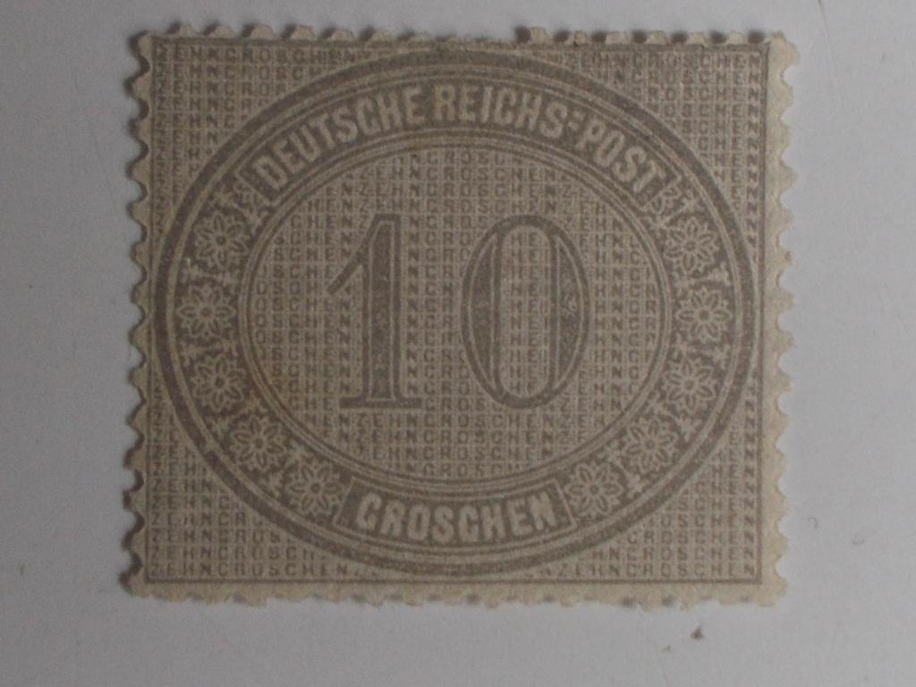 Duitse Rijk Postzegel 10 Groschen Met Zeldzame Plaatfout1872, Ophalen, Duitse Keizerrijk