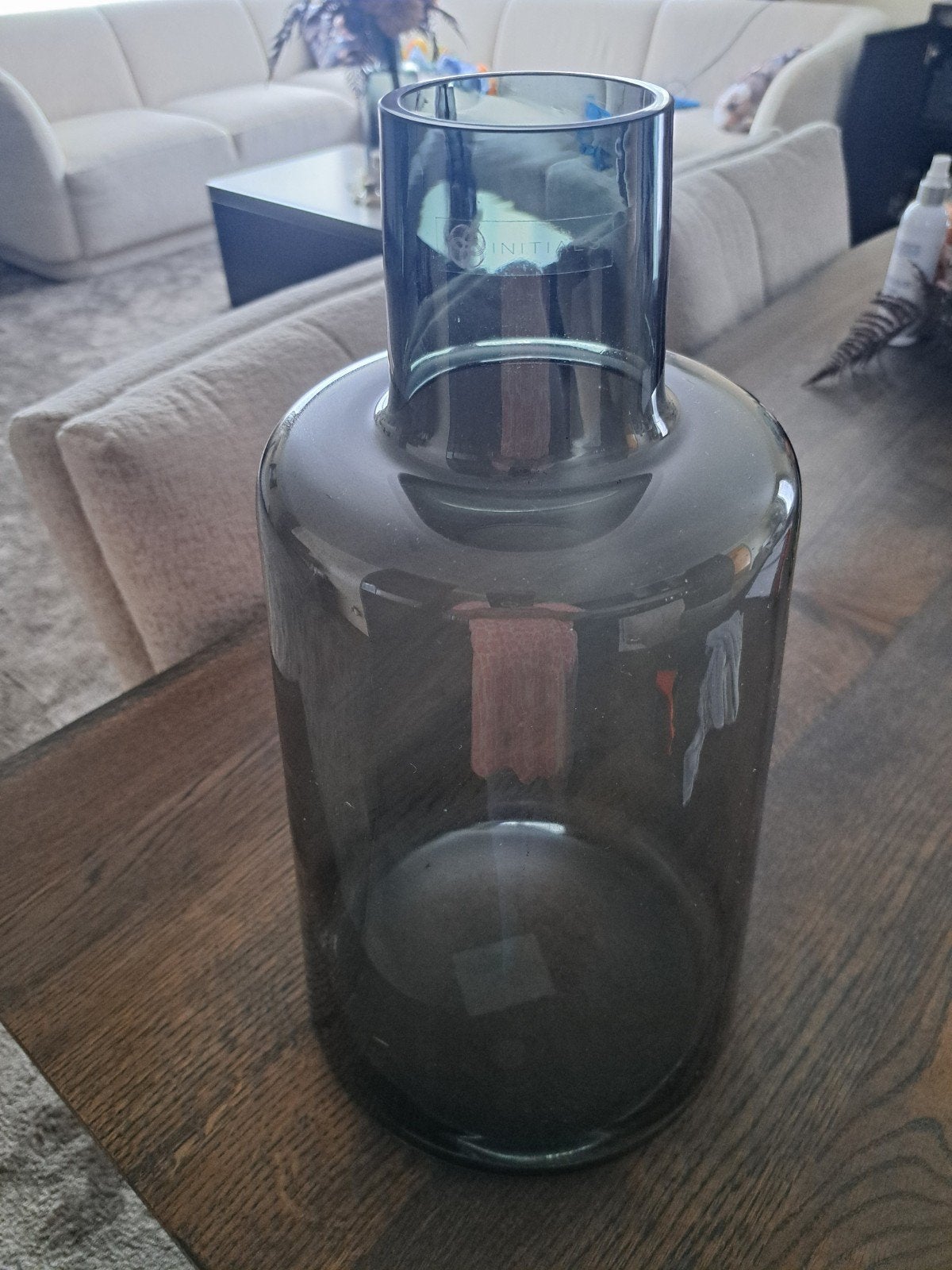 hele mooie fles vaas, Ophalen, Zo goed als nieuw, Zwart, Glas