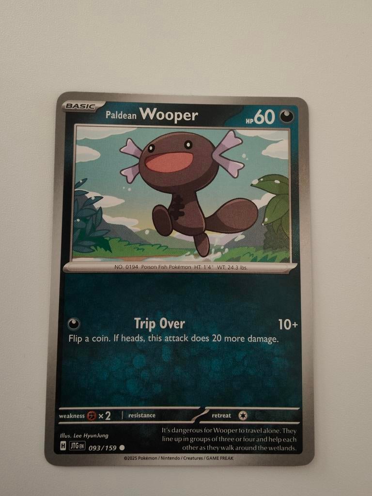 Paldean Wooper Pokemon kaart - Nieuwstaat, Ophalen, Zo goed als nieuw, Losse kaart