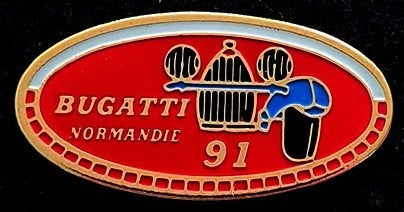 Bugatti Normandie 91 pin- ovaal, Verzenden, Nieuw, Transport, Speldje of Pin