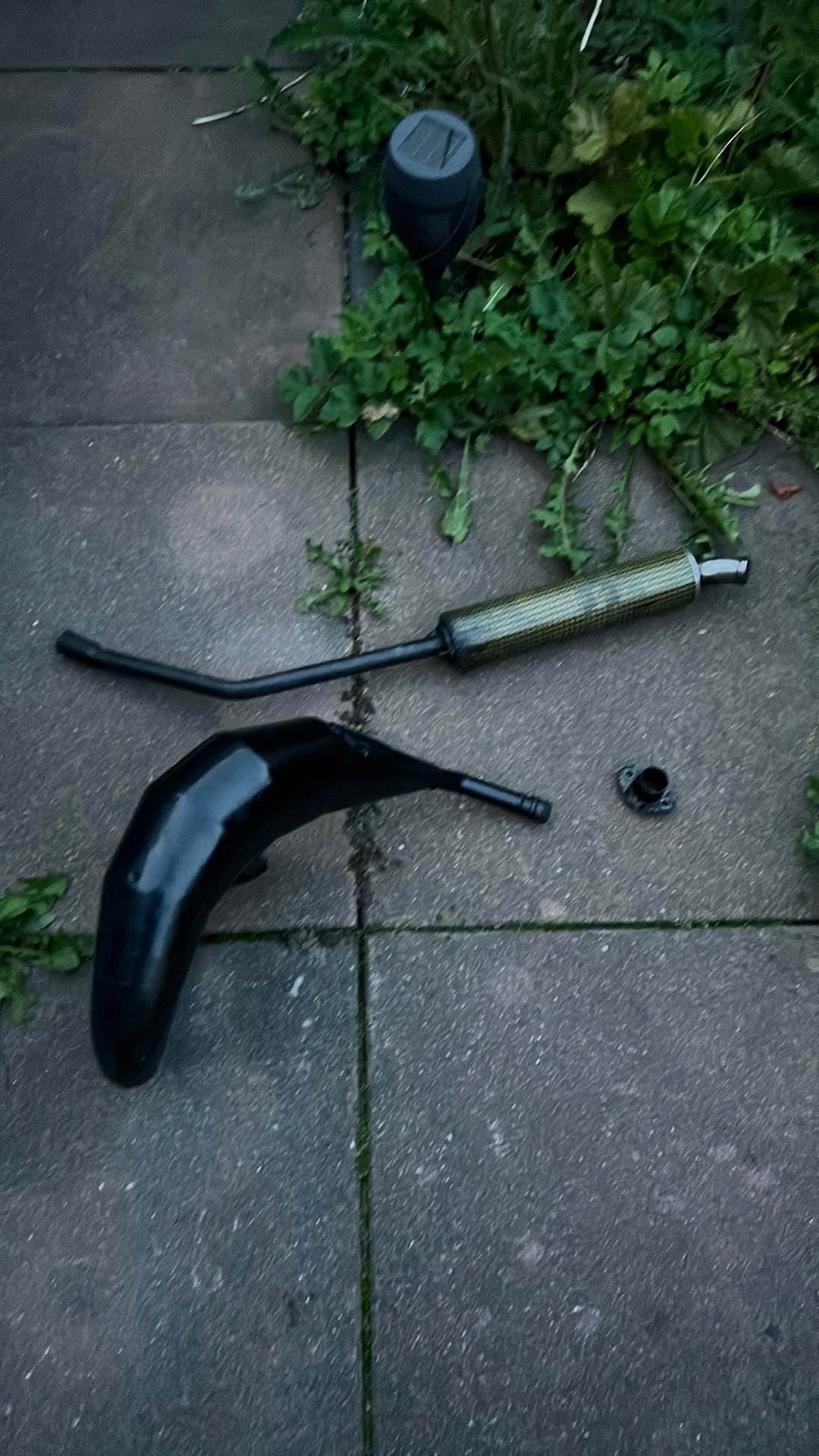 Derbi hm cross uitlaat, Ophalen, Gebruikt
