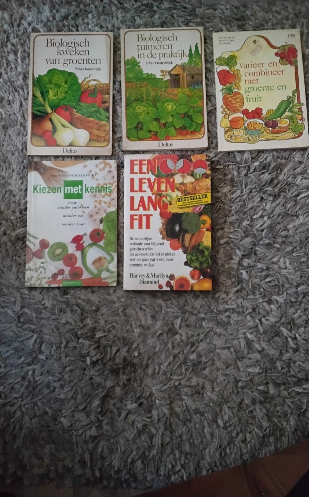 5 Boeken over Gezondheid, Voeding en Tuinieren, Boeken, Ophalen of Verzenden, Gelezen, Dieet en Voeding, P. Van Oosterwijck, Harvey & Marilyn Diamond