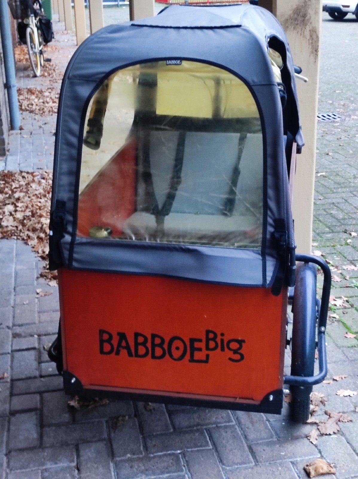 Babboe Big bakfiets met huif - Ideaal voor gezinnen!, 4 kinderen of meer, Gebruikt, Huif, Trommelrem