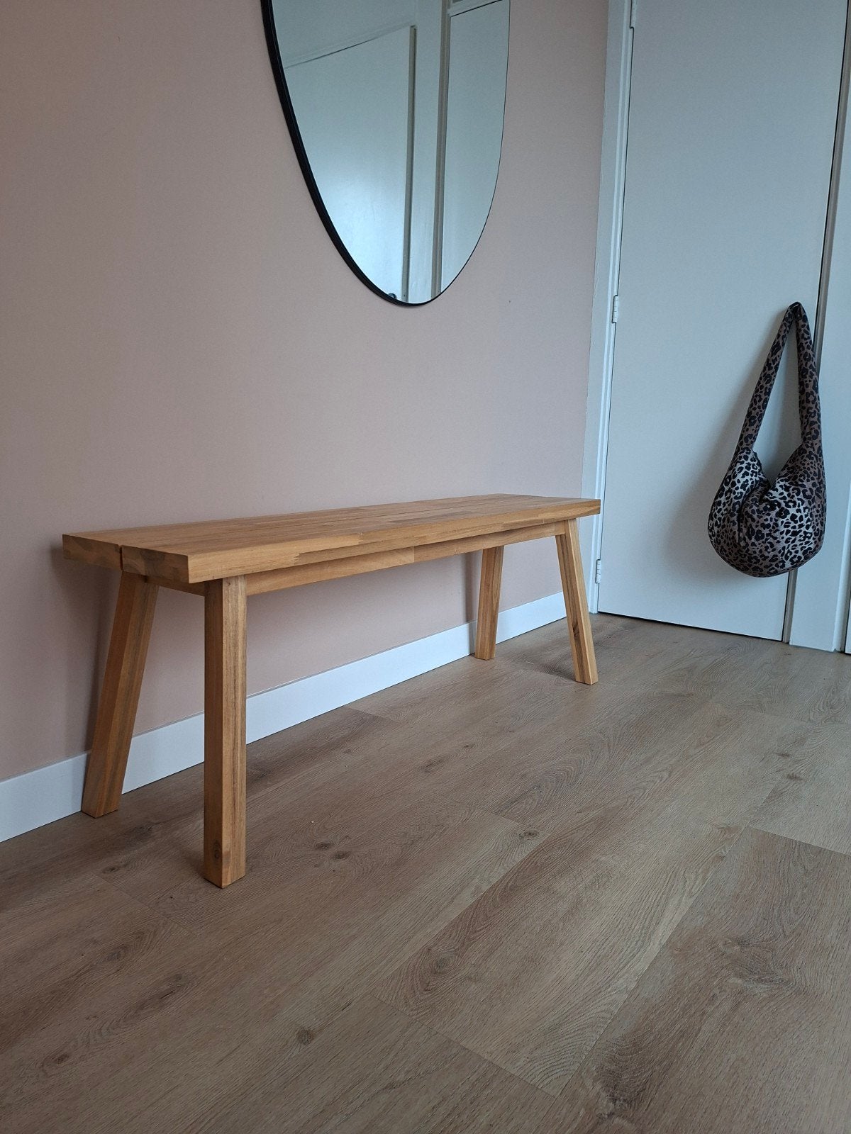 Houten bankje van Ikea, Ophalen, 100 tot 150 cm, Zo goed als nieuw, 25 tot 50 cm