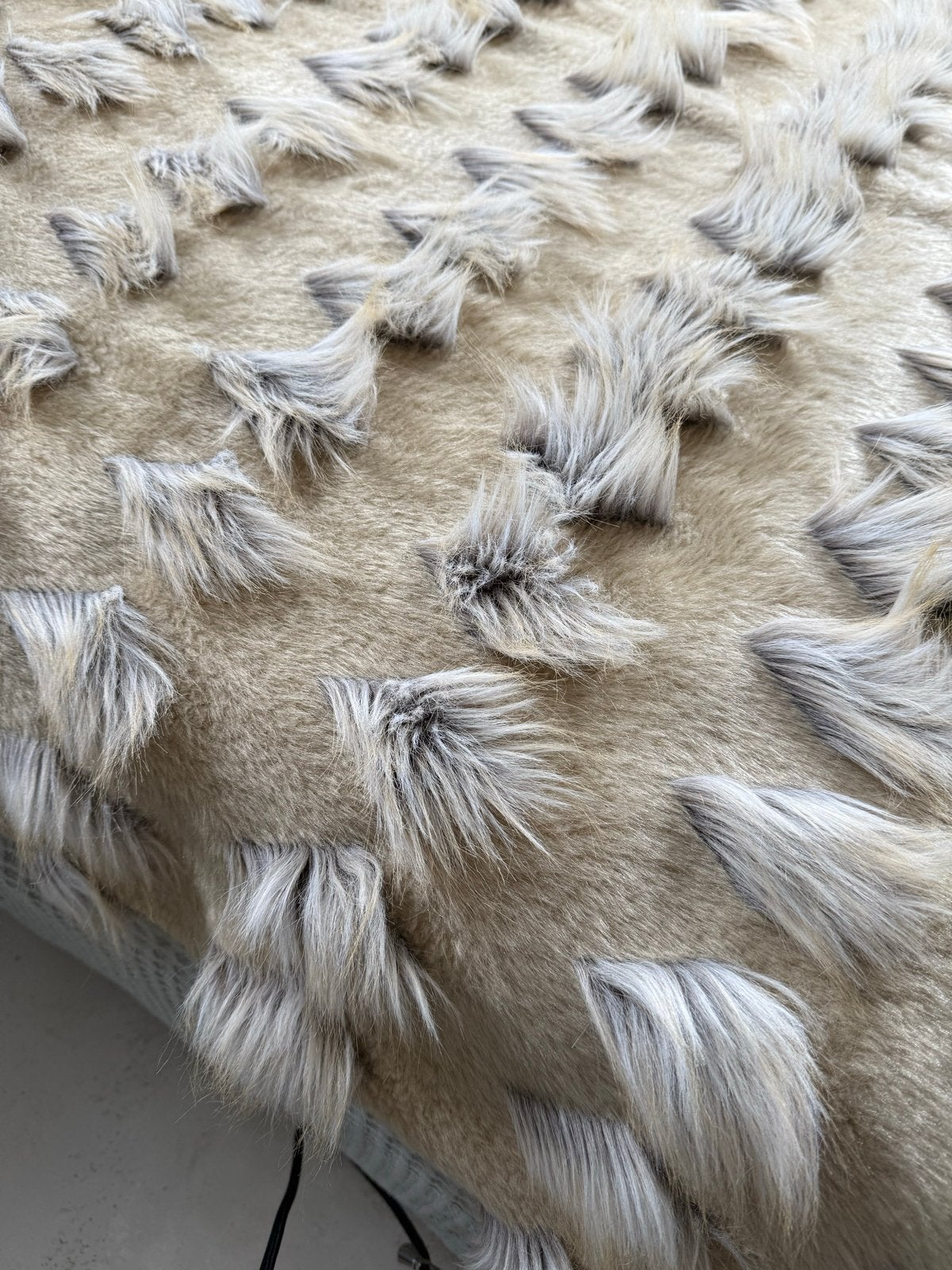 Luxe Faux Fur Deken met Kussenslopen - Zo goed als nieuw, Beige, Tweepersoons, Ophalen of Verzenden, Overige merken