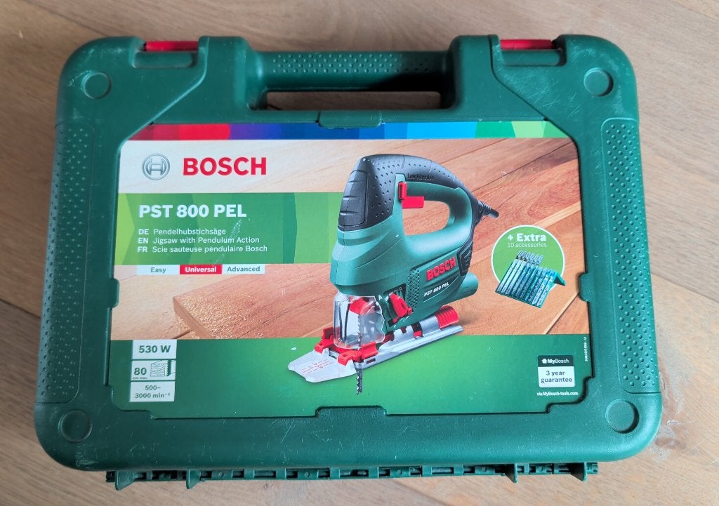 Bosch decoupeerzaag PST 800 PEL - 530W, Gebruikt, Decoupeerzaag, Ophalen of Verzenden, 30 tot 70 mm