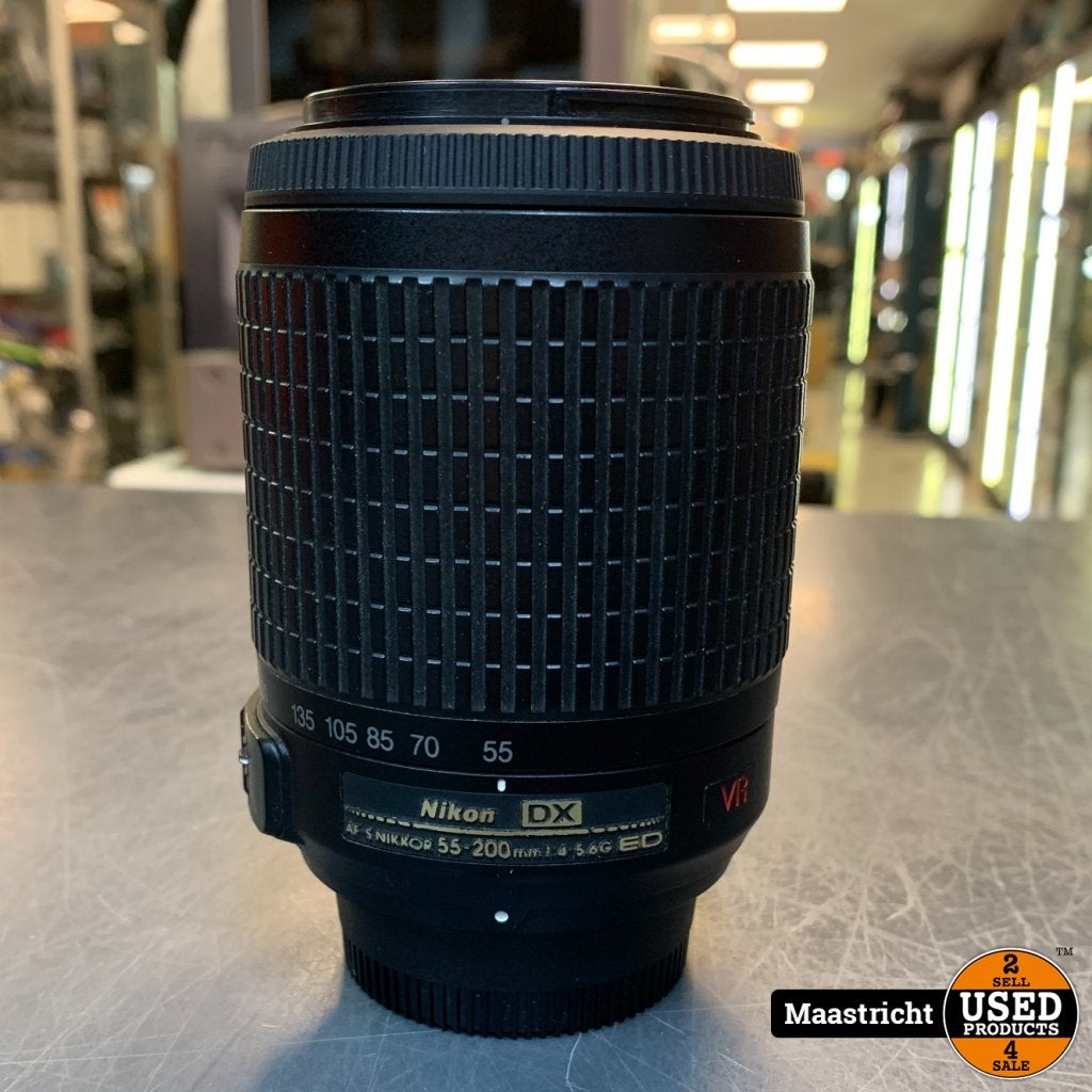 NIKON AF-S Nikkor 55-200 mm.  1:4.5-5.6 G ED | gebruikte sta, Audio, Tv en Foto, Fotografie | Lenzen en Objectieven, Nikon, Gebruikt