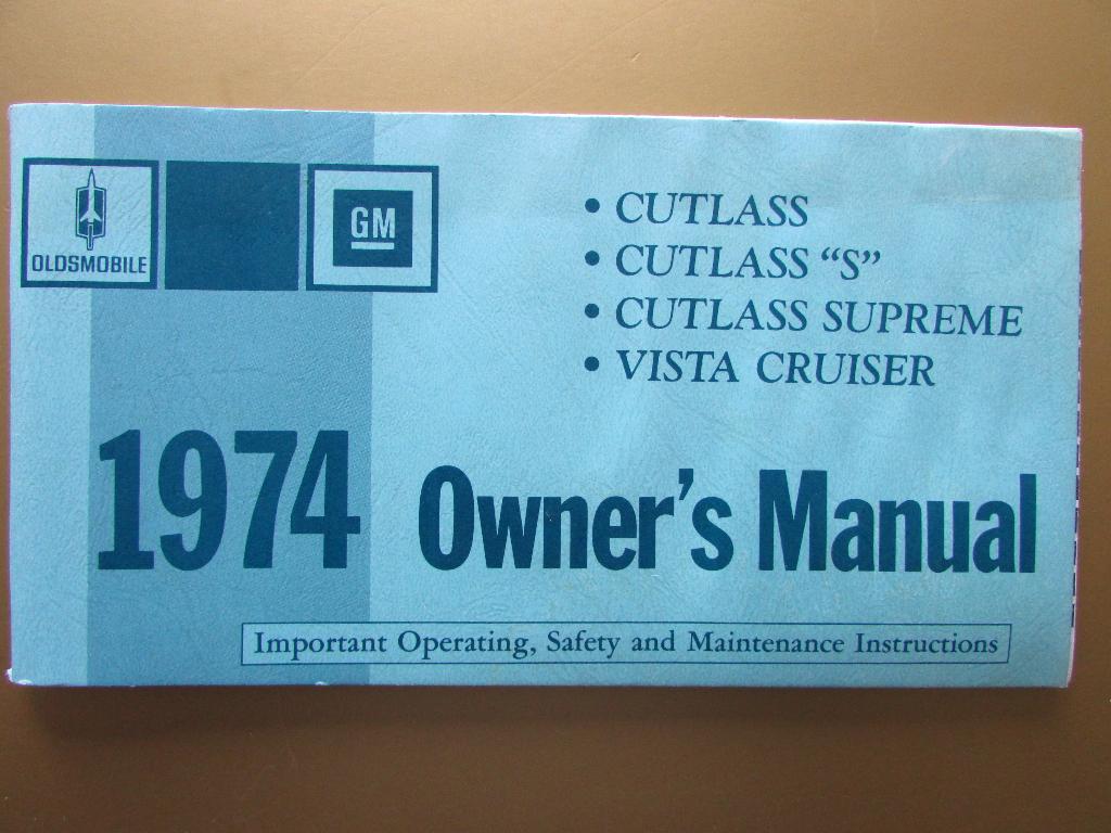 1974 Oldsmobile medium size modellen owner's manual, Engels, Ophalen of Verzenden