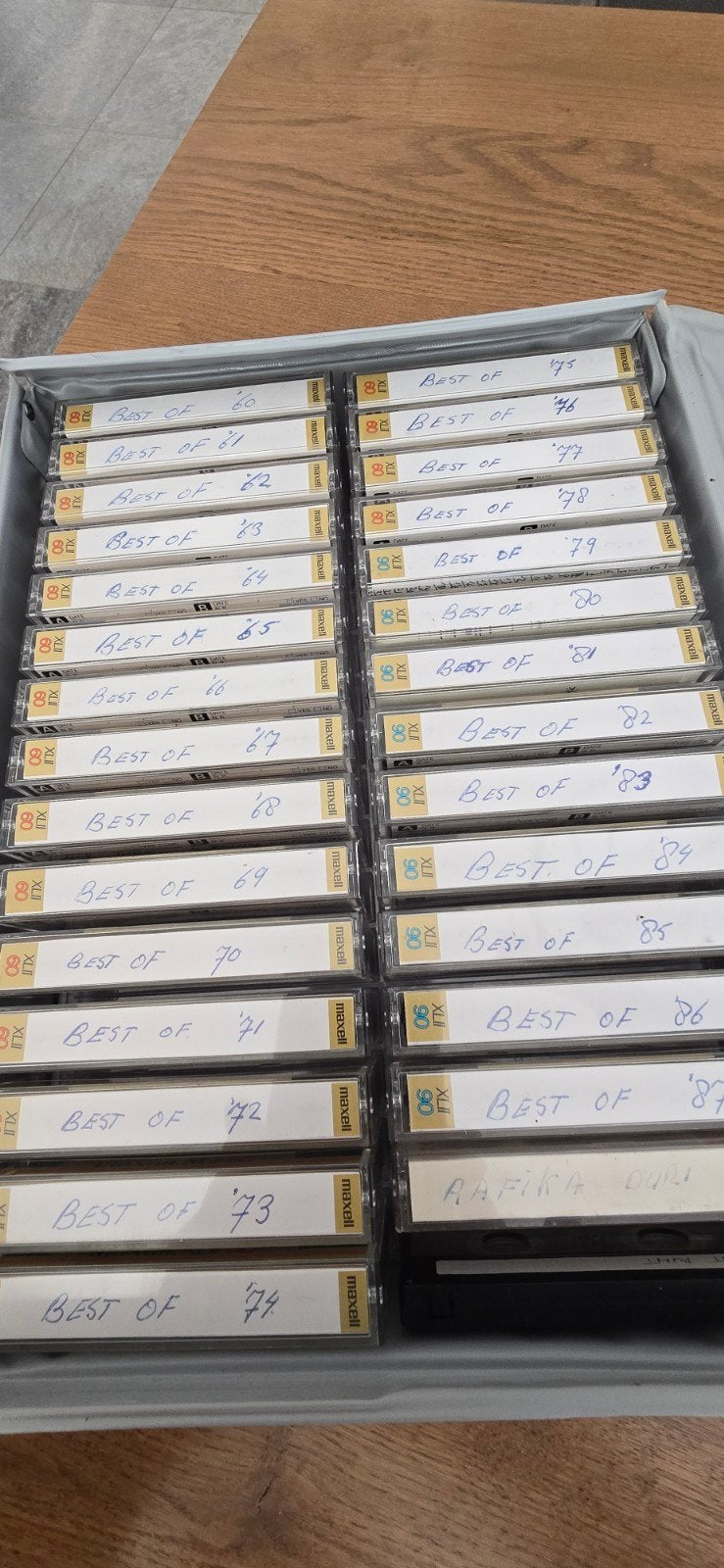 Muziek cassette Bandjes 1960/1987, Gebruikt, Overige genres, Ophalen of Verzenden, Met bewaardoos, rek of koffer