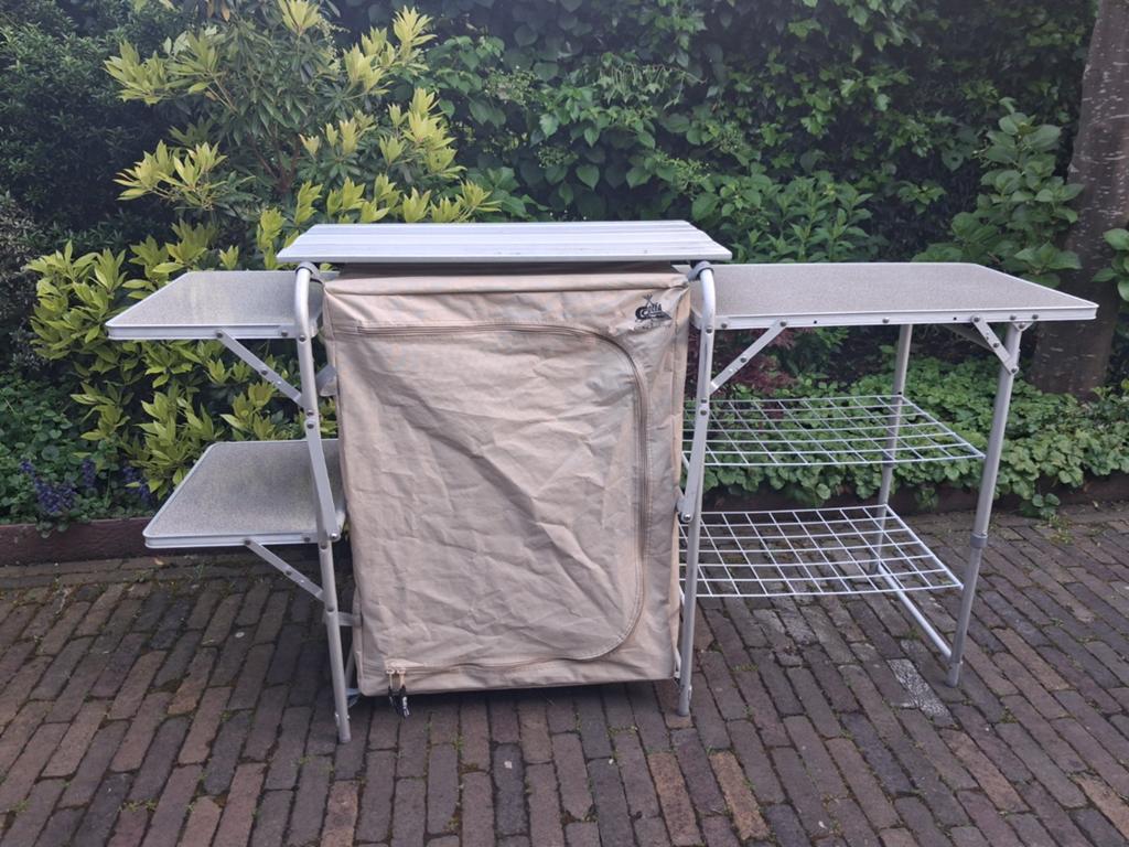 Inklapbare Camping Kooktafel met Opbergruimte en Tas, Ophalen of Verzenden