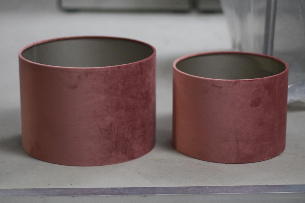 3 x ronde lampenkap Dusky Pink roze Light & Living (2 maten)