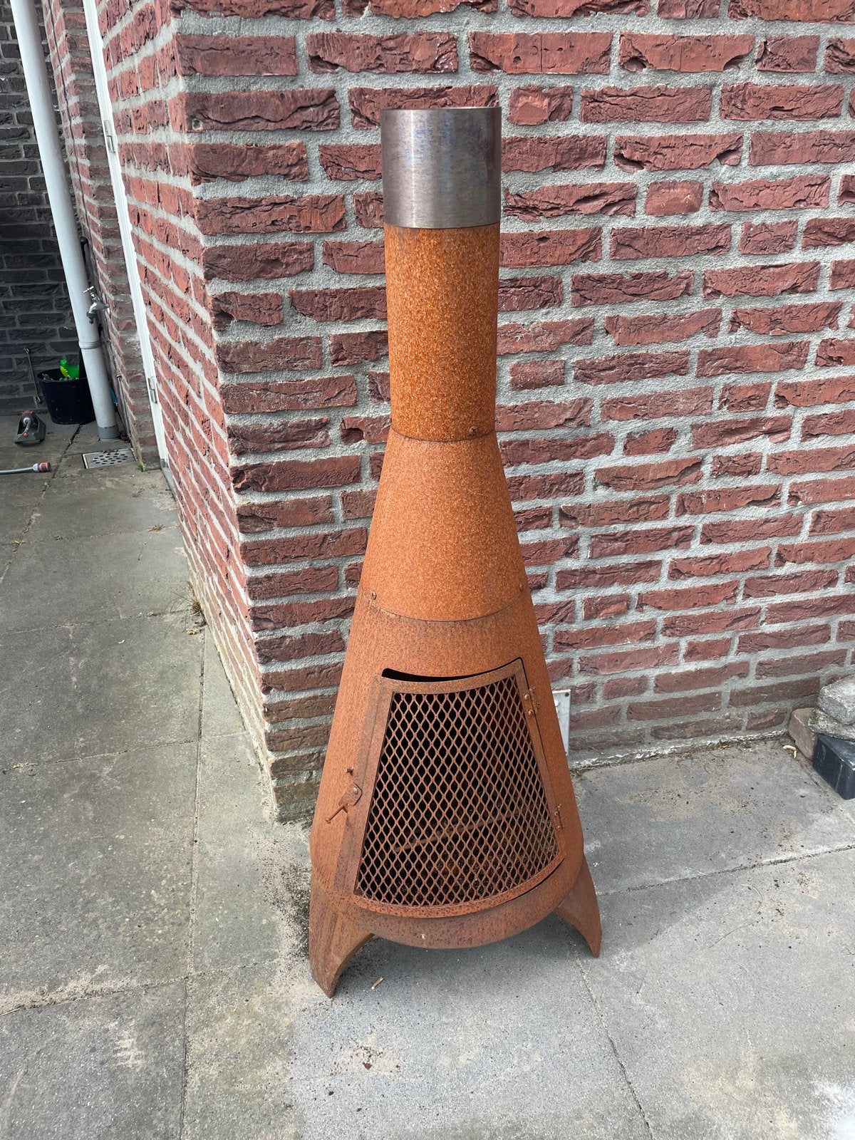 Terrashaard / Tuinhaard Cortenstaal, Ophalen, Gebruikt
