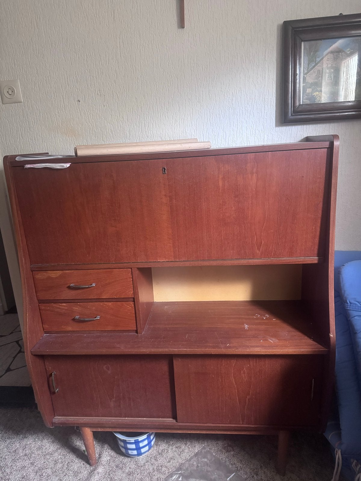 Vintage Deens dressoir / secretaire, Ophalen