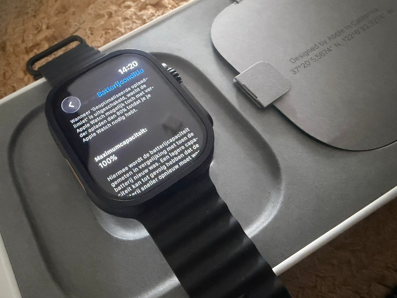 Apple Watch Ultra 3 + Extra Band ruilen Garmin Fenix 8 pro, Ophalen, Blauw, IOS, Zo goed als nieuw
