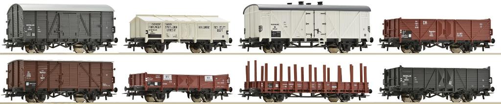 Roco 67128: achtdelige set goederenwagens NS tijdperk III, Treinset, Gelijkstroom, Ophalen of Verzenden, Roco