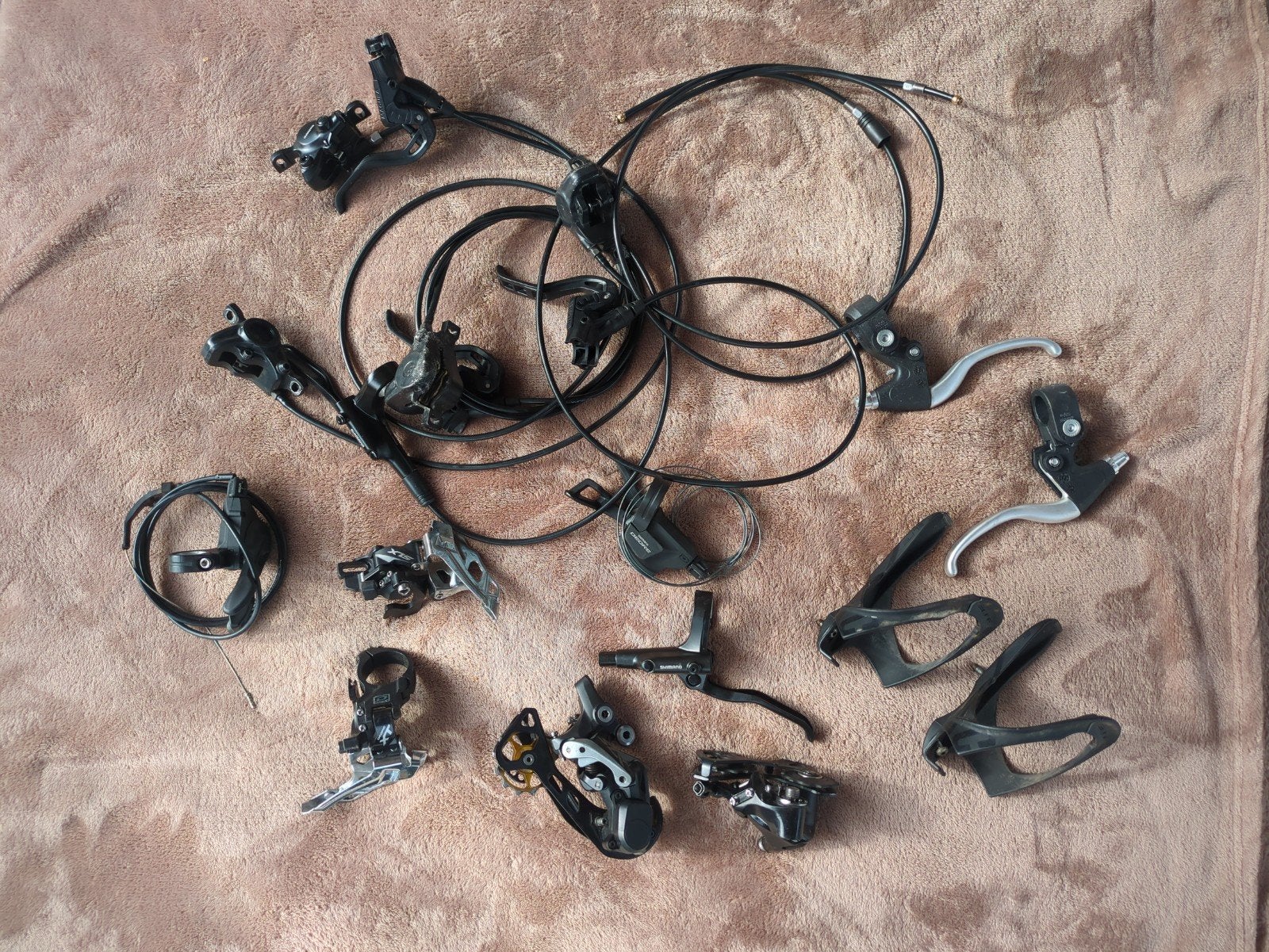 Shimano XT en Magura remmen en bidon, Fietsen en Brommers, Ophalen of Verzenden, Gebruikt, Remmen, Shimano, Magura