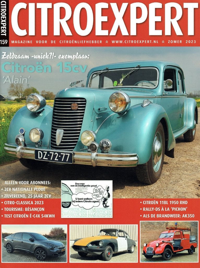 CitroExpert 2023 nr. 159 (o.a. Citroën 2CV AK 350 Brandweer), Verzenden, Gelezen, Citroën