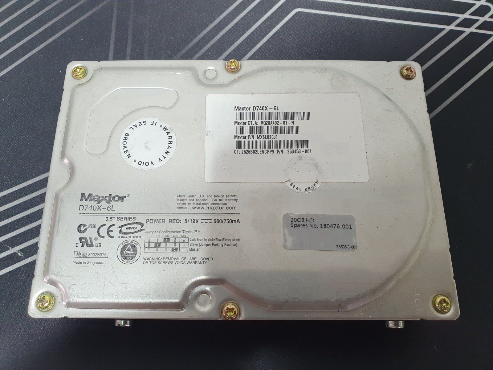 Maxtor D740X-6L 20GB harde schijf – 3.5" IDE (PATA), Computers en Software, Harde schijven, Maxtor, Intern, Gebruikt, 20 GB