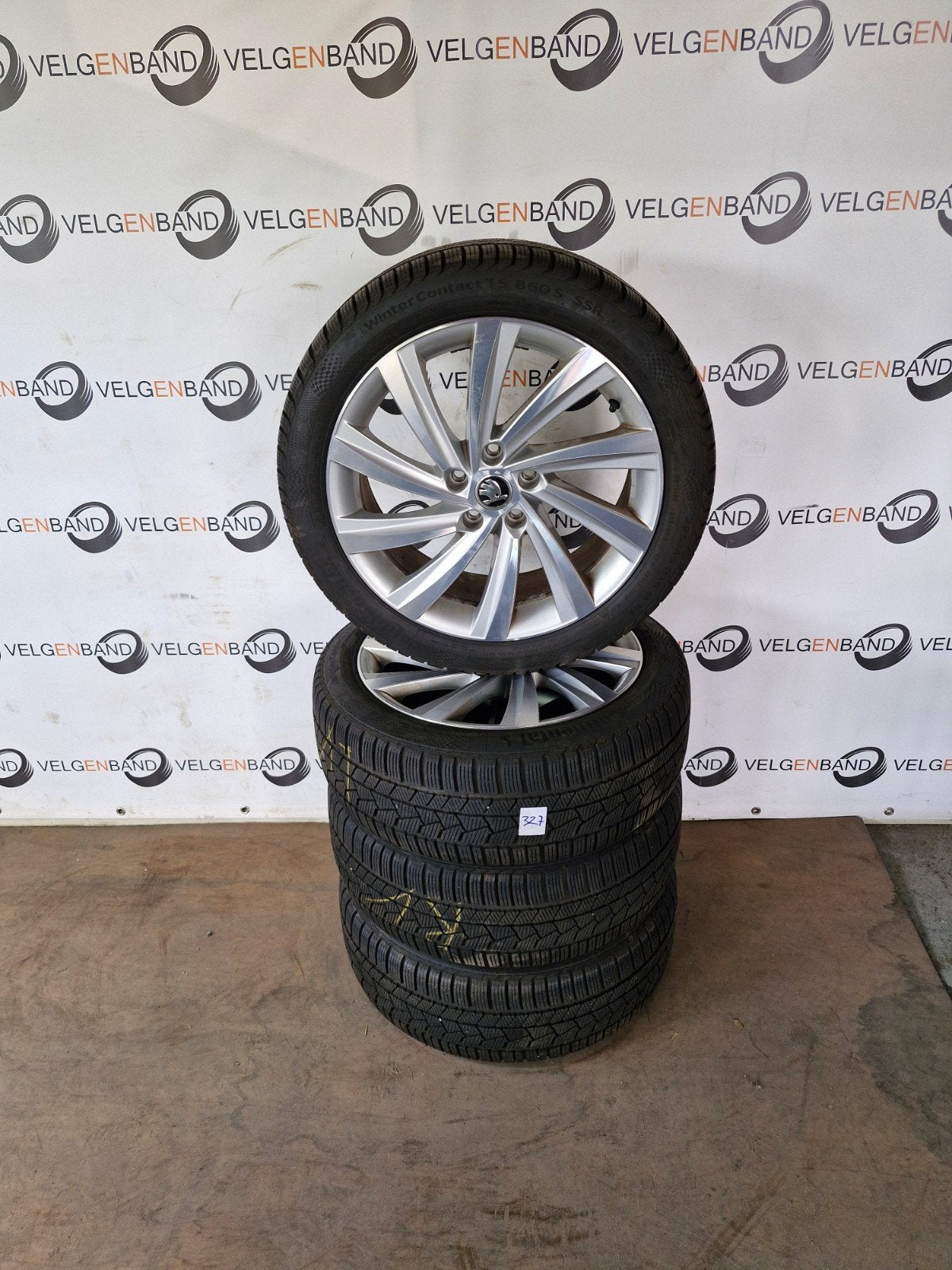 Winterset Skoda Octavia IV Perseus 225 45 18 5x112 57,1 vag, 18 inch, Gebruikt, ., Banden en Velgen