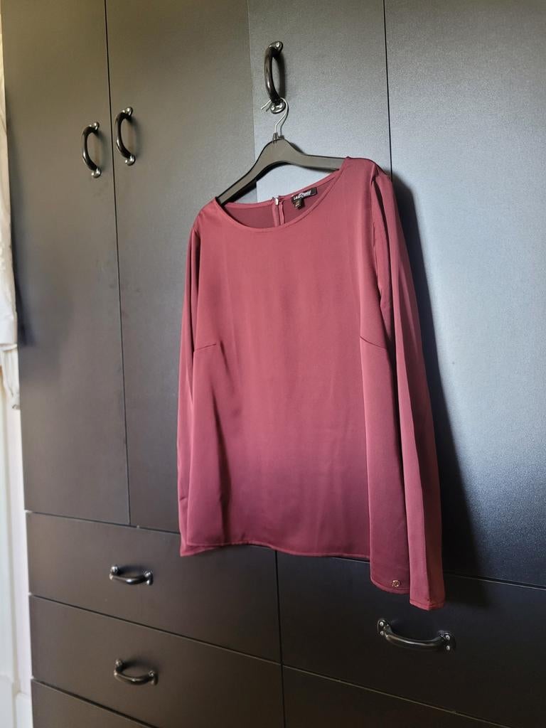 Mooie bordeaux rood blousje blouse ladress la dress xl xxl, Verzenden, Maat 46/48 (XL) of groter, Zo goed als nieuw, Ladress