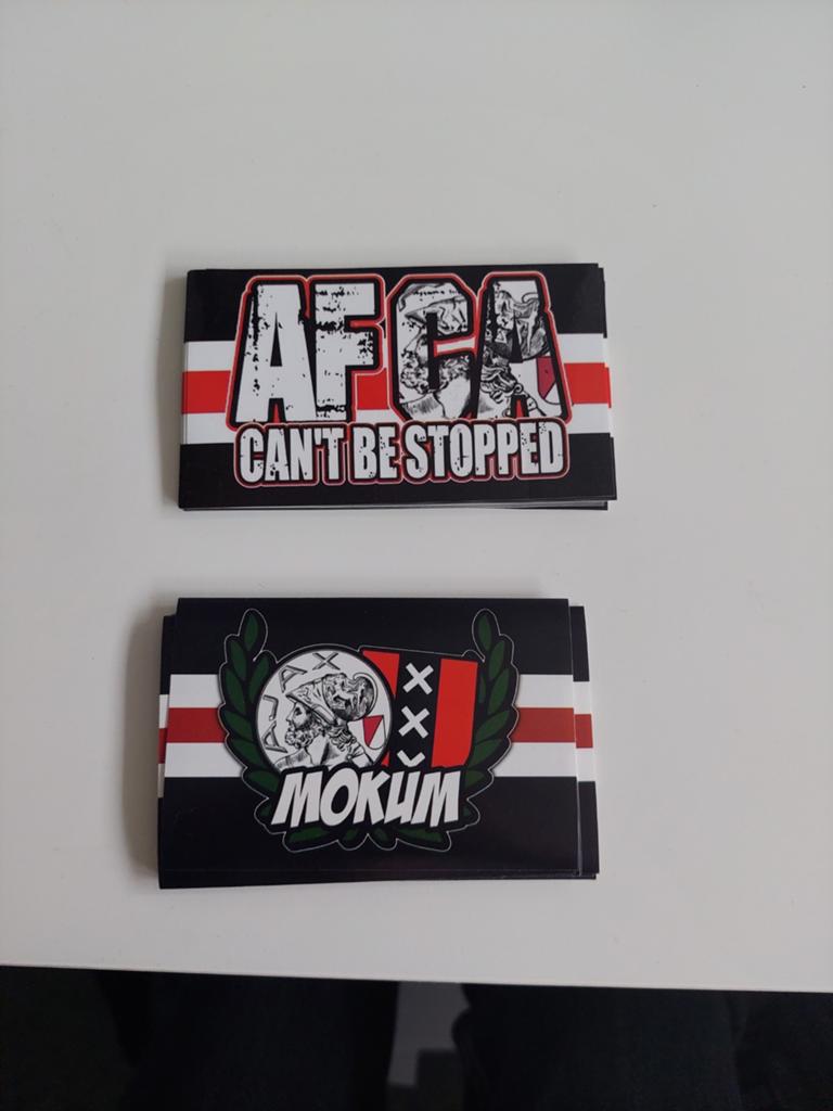 Ajax stickers (Mokum, AFCA Can't be stopped), Ophalen of Verzenden, Nieuw, Meerdere stickers