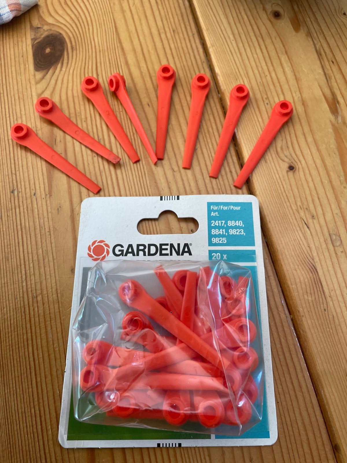 Gardena Reservemessen voor Grastrimmer - 28stuks, Ophalen of Verzenden, Nieuw, Minder dan 30 cm