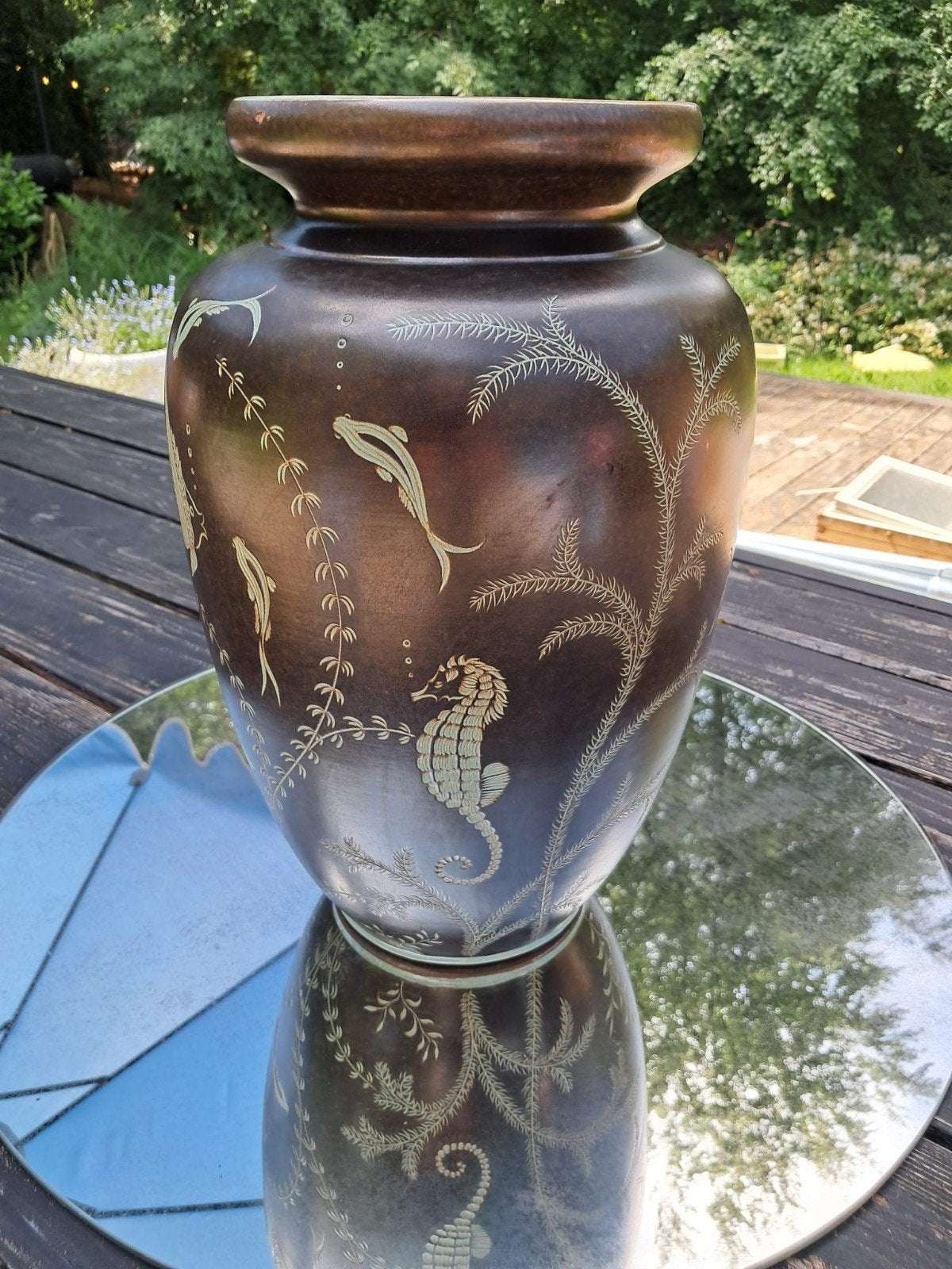 Vintage keramische vaas uit West Duitsland, Ophalen