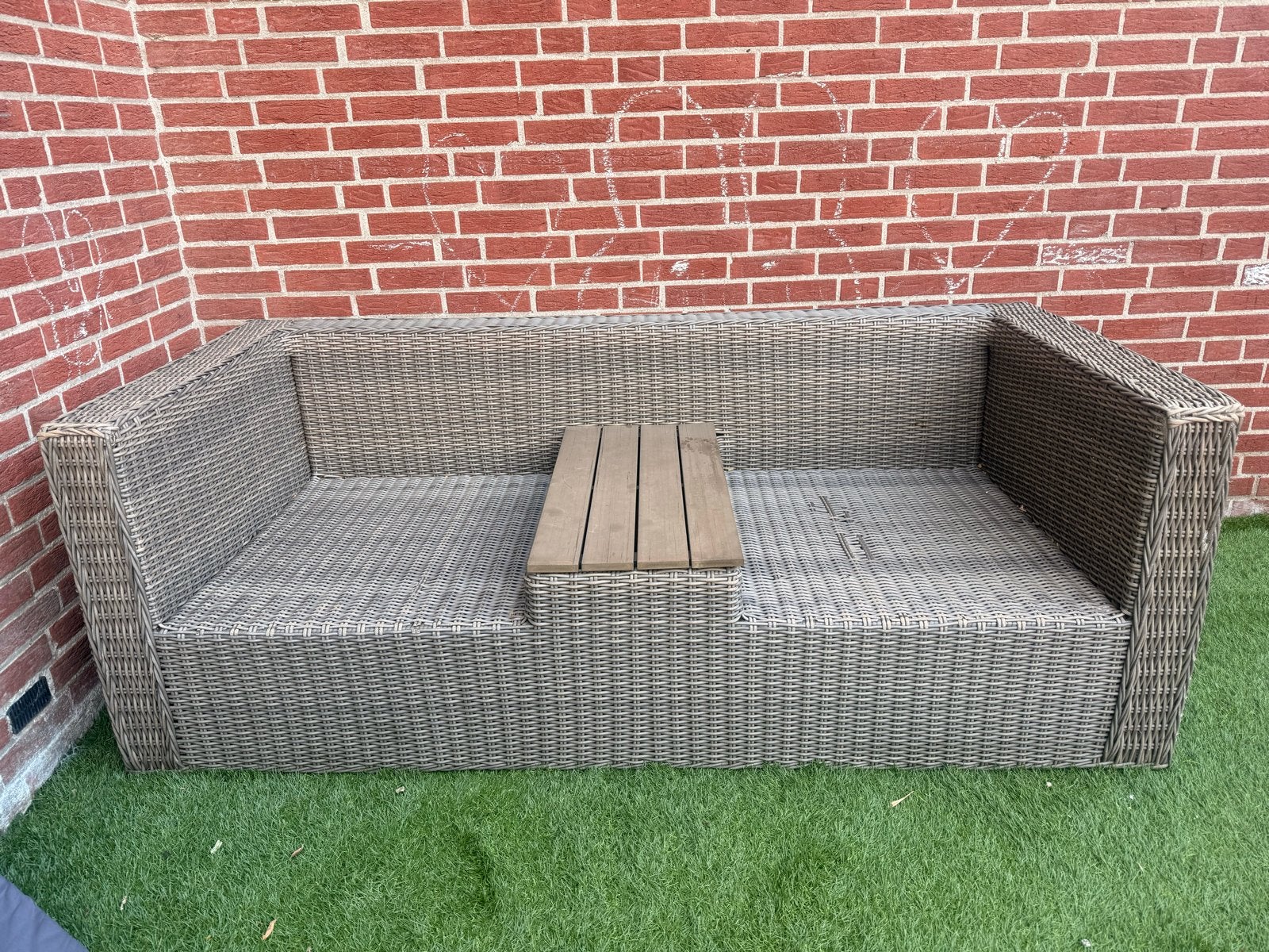 Prima loungebak voor 2e ronde, Tuin en Terras, Gebruikt, Loungeset, Wicker, Bank