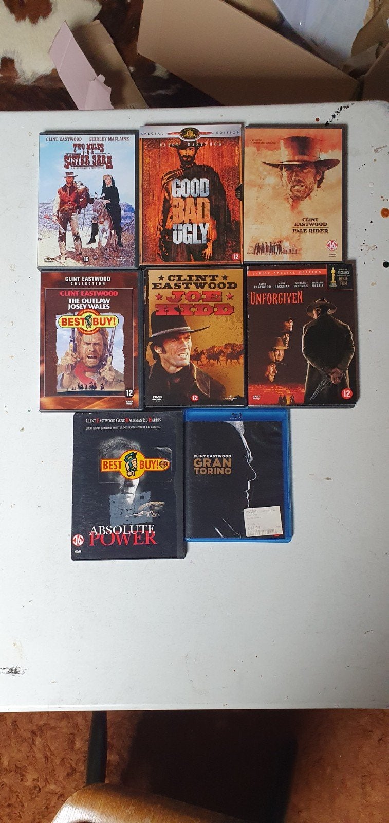 8 CLINT EASTWOOD dvd's, Cd's en Dvd's, Ophalen of Verzenden