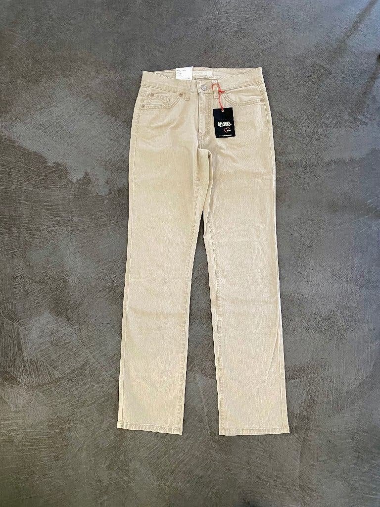 J248 Nieuw: Angels spijkerbroek 36=S broek jeans Dolly beige, Kleding | Dames, Spijkerbroeken en Jeans, Overige kleuren, Nieuw
