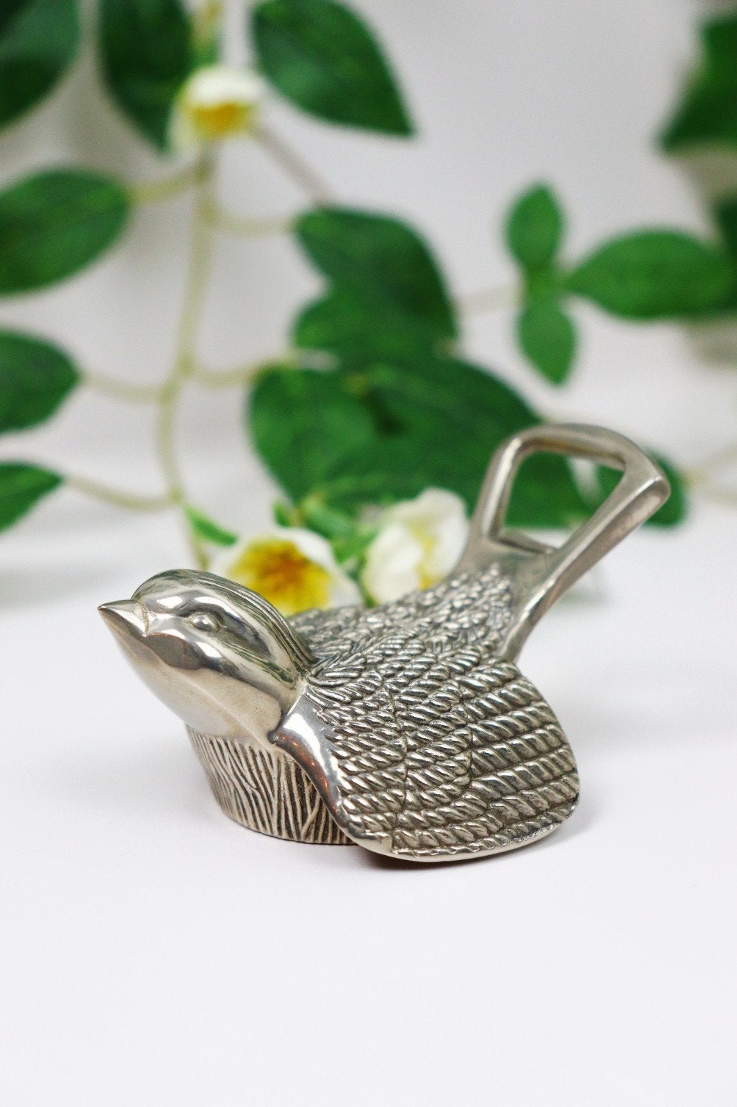 Vintage opener vogel, Ophalen of Verzenden, Zilver, Overige materialen