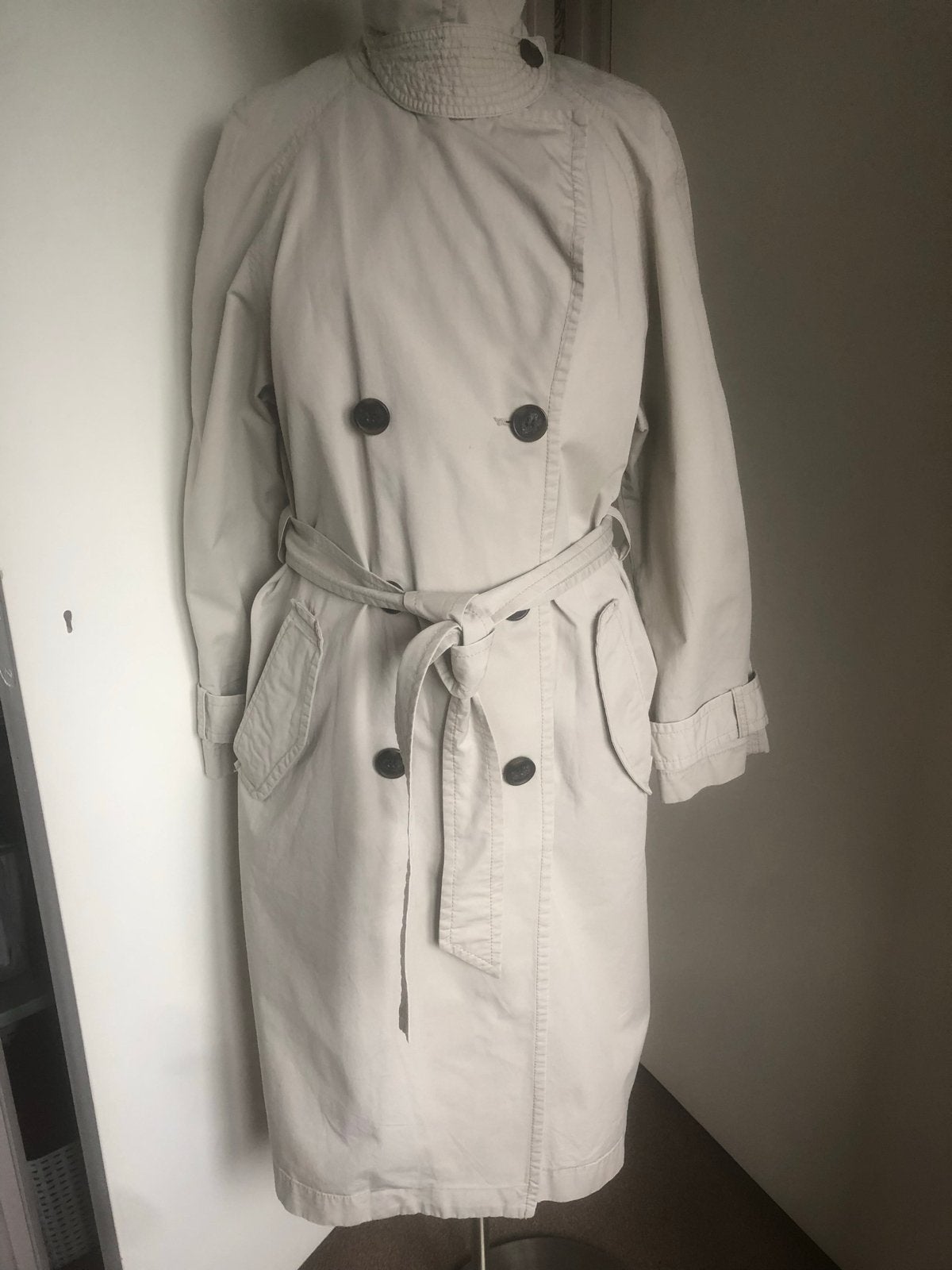 H&M Trenchcoat Beige Maat 38/40 (M), Ophalen of Verzenden, Gedragen, Maat 38/40 (M), Beige