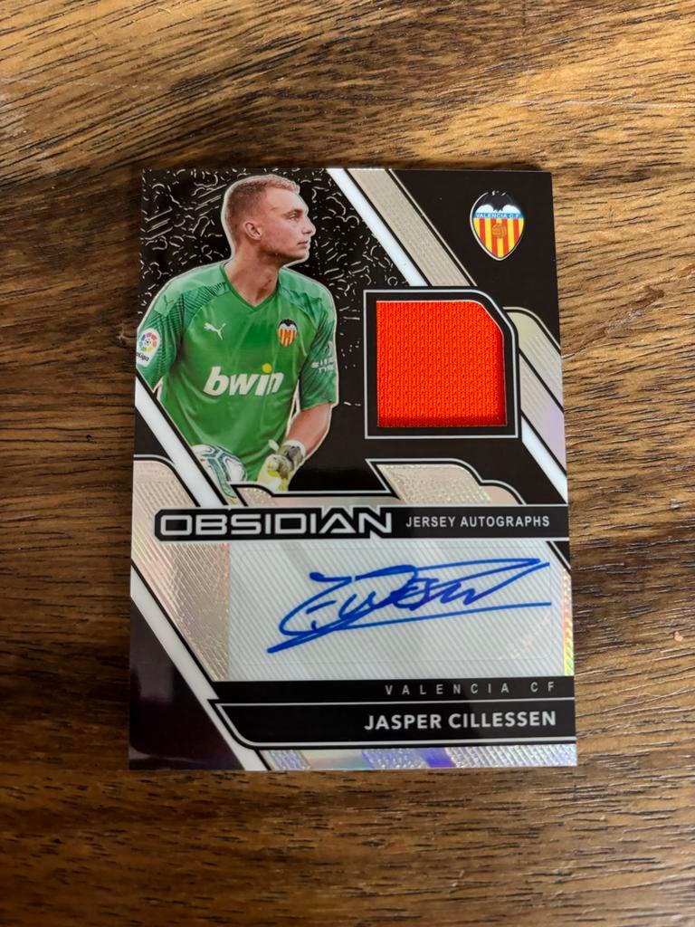 Jasper Cillessen gesigneerde kaart met gedragen shirt, Ophalen of Verzenden, Zo goed als nieuw, Buitenlandse clubs, Spelerskaart