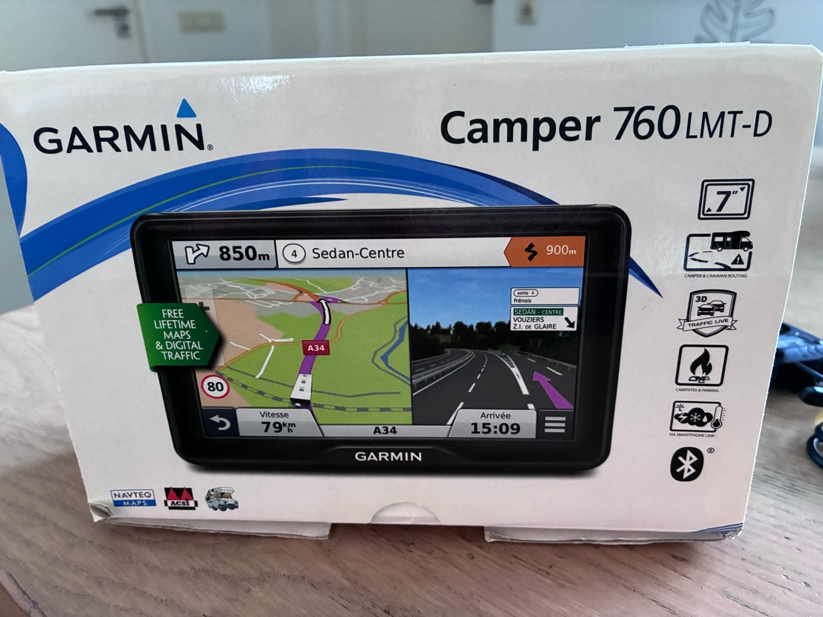 Garmin Camper 760LMT-D navigatiesysteem, Ophalen of Verzenden, Gebruikt