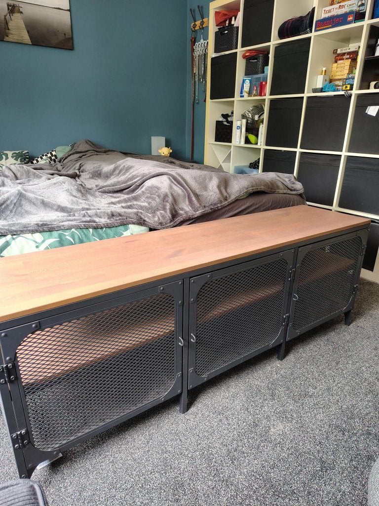 Ikea Fjallbo tv-meubel, Ophalen, Gebruikt, 100 tot 150 cm, Minder dan 100 cm