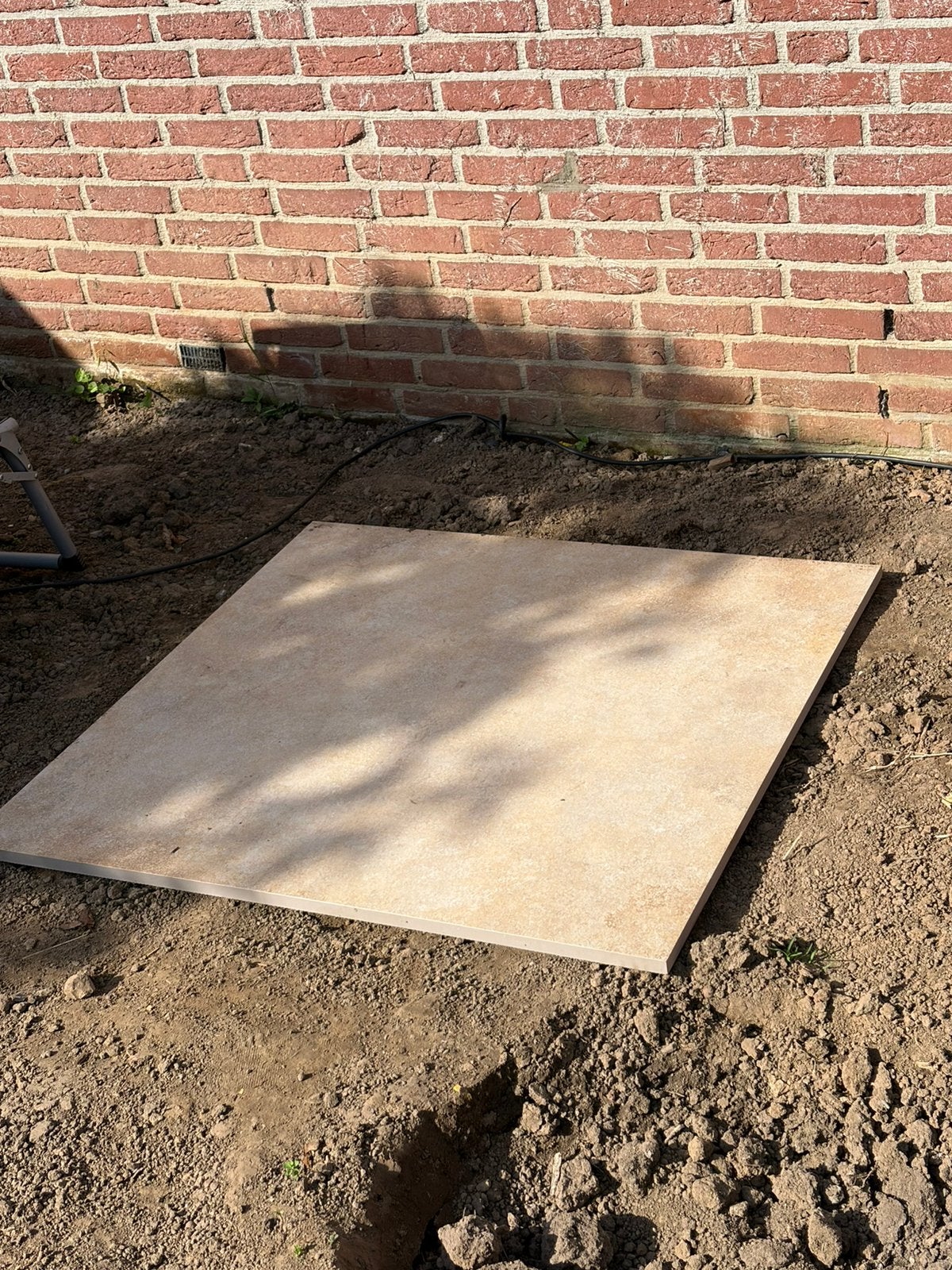 Keramische tegels 100x100cm, zandkleur 24m2, Tuin en Terras, Tegels en Klinkers, Ophalen, Nieuw, Keramiek, Terrastegels