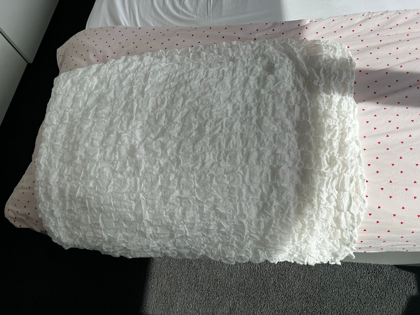 IKEA Sprei - Wit - 320 x 260 cm - Goede staat, Huis en Inrichting, Verzenden, Wit, Tweepersoons, Zo goed als nieuw