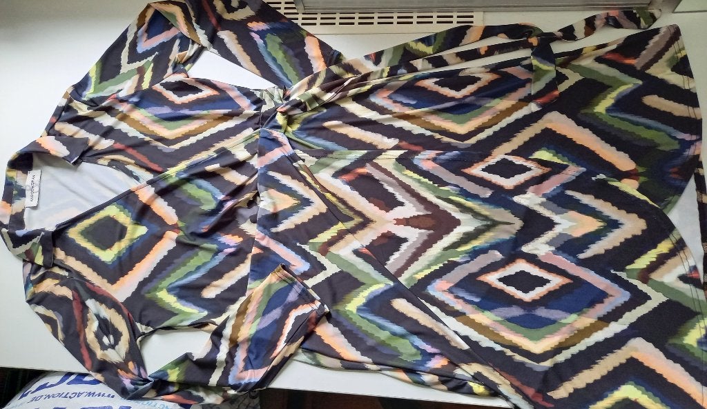 &CO WOMAN prachtige warme kleuren jurk, maat 40-42, Kleding | Dames, Jurken, Maat 38/40 (M), Meerkleurig, &Co Woman, Ophalen of Verzenden