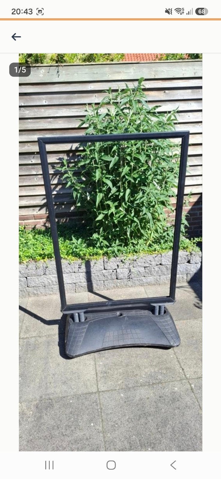 Stoepbord groot, Ophalen, Krijtbord