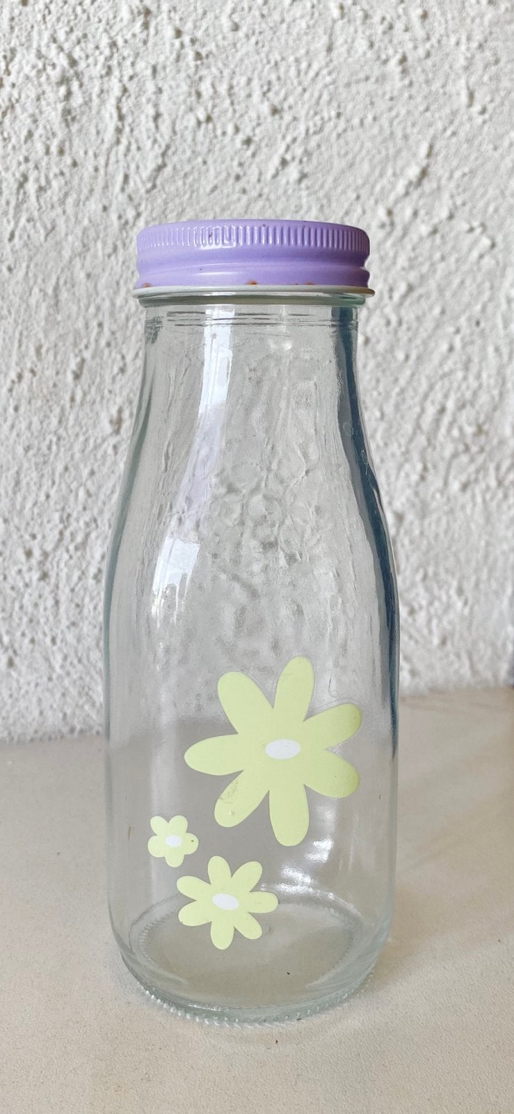 mooi DECORATIEF VIERKANT GLAZEN FLESJE, Overige typen, Ophalen, Zo goed als nieuw, Glas