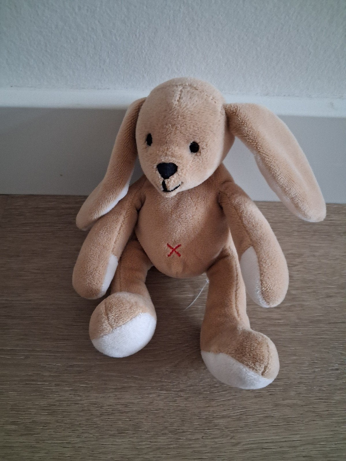 Knuffel konijn rood kruis buik Hema bruin L372, Kinderen en Baby's, Speelgoed | Knuffels en Pluche, Ophalen of Verzenden, Zo goed als nieuw