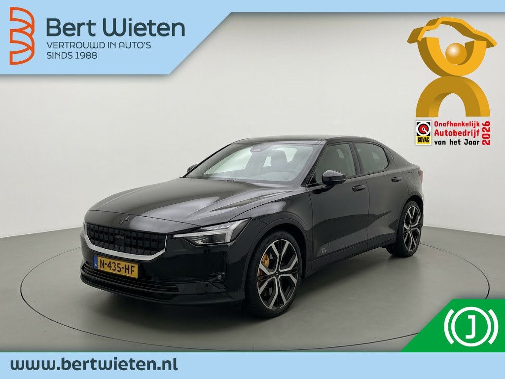 Polestar 2 Polestar 2 Long Range Dual Motor 78kWh Pilot Plus, Auto's, 0 cilinders, Gebruikt, Zwart, Leder en Stof